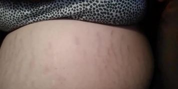 Big belly bbw plays with her massive gut