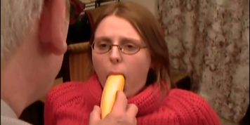 Teen cutie suck and screw an old dick