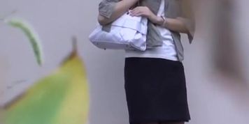 Brunette Asian skirt sharked when she was not looking