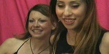 Girls make Funny Faces at Webcam Naked