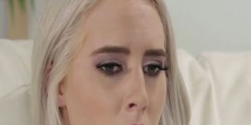 Blonde teen with hairy cunt in dick-riding action