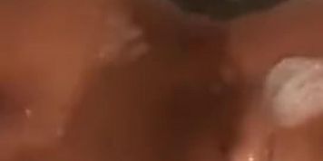 Smashing Cute red thot  In a hot tube on a addy 