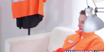 Hot inmate fucked by gay guards