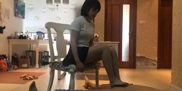 chinese gloves handjob femdom