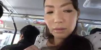 Japanese housewife gets addicted to molesters on bus