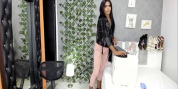Women in Leather Jacket