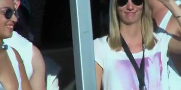 Rave queen's nipple slip