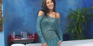 Cute, sexy massage gets fucked rough