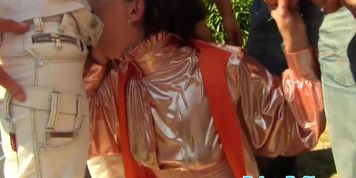 Classy euroslut gagging on dicks outdoor (Kaylana Reese)
