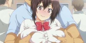 Guy fucks a big tits girlfriend in a train hentai (A. Train)