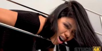 Stuck4K - Hot Latina Canela Skin Gets Stuck And Fucked Rough Doggystyle