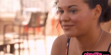 Sex hungry amateur couple finds a partner for a threesome
