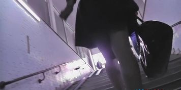Girl With Auburn Hair Excites In The Upskirt Video