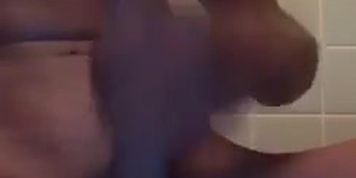 Me shooting out a fat load before shower 