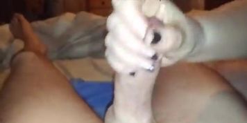 Scottish Wife Gives Husband A Slow Handjob