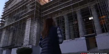 Anally fucked maid plowed on all fours POV