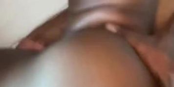 Barely legal ebony teen can&rsquo;t take cock during quarantine 