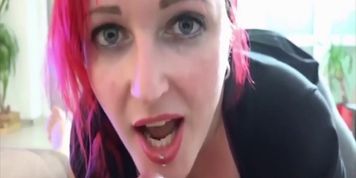MyDirtyHobby - Chubby redhead gets a cumshot from her step-brother