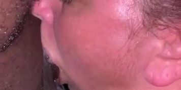 BBW sucking thick cock