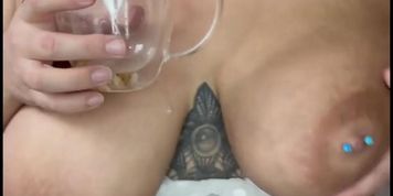 Russian fatty fucks herself in the ass with a sex machine and cums (Eden Ivy)