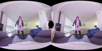 Sexy brunette fucked vr