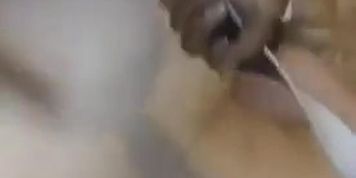 Beads in ass, cock in pussy
