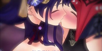 lesbians kissing and titsjob
