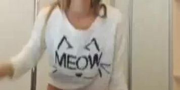 Top Knotch Blonde Showing Off On Webcam