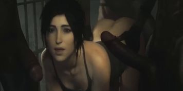Lara Croft Prison Gangbang (Jamie Lee, Lara Craft, Wendi White)