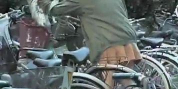 Girl In A Short Skirt Got Sharked When Going For A Bicycle