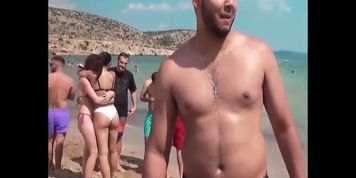 Greece, Athens, Shinias beach May 2020. Great ass parade.
