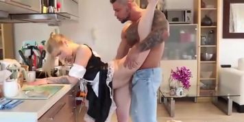 Flexible Russian Maid fucked by her Big Boss Guy (Calibri)