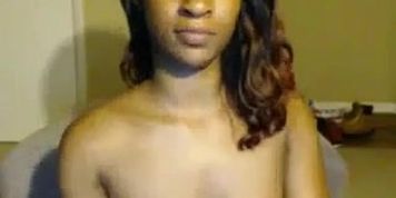 Cute Ebony Cam Girl Fingering