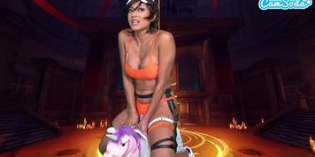 Camsoda - Cassie Del Isla Cosplay as Tracer - Overwatch Masturbates On Unicorn Sybian porn