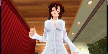 3D HENTAI POV redhead little sis rides your dick