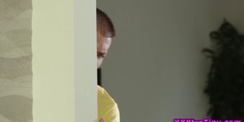 Ass pounded tiny teen