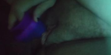 Fat ftm fucks rainbow dildo