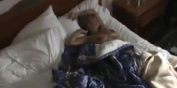 Huge Cum blast on sexy sleeper
