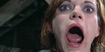 Mouth gagged slut handling machine fuck
