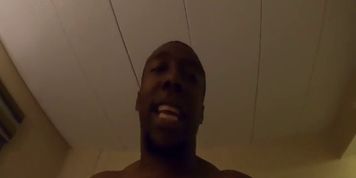 Saying goodbye before he goes back to jail (behind the scenes)