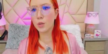 Cute Red Hair Woman Showing Her Cute Little Pussy
