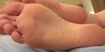 Feet Tease On Bed
