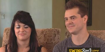 Softcore threesome in the hot tub with kinky swinger wifes