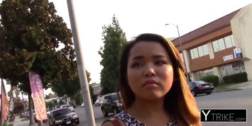 Exotic beauty is very happy to finally ride a hard shaft