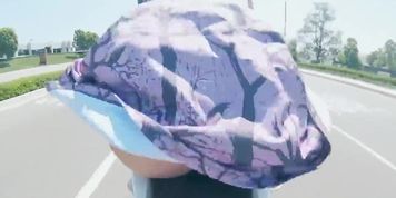 Sexy Asian Female Upskirt Motorcycle Ride