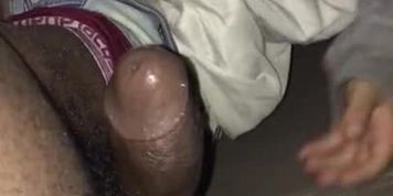 Late night eating my cock in car