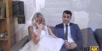 DEBT4k. Debt collector tracks down sexy bride and they have affair