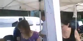 Sweetie in a sundress at the market, red panties!!! (Money Shot)