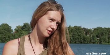 Sweet Young Alba Masturbates Outdoors