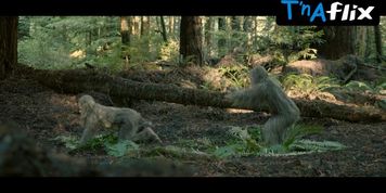 Riley Keough Breasts,  Bush Scene  in Sasquatch Sunset